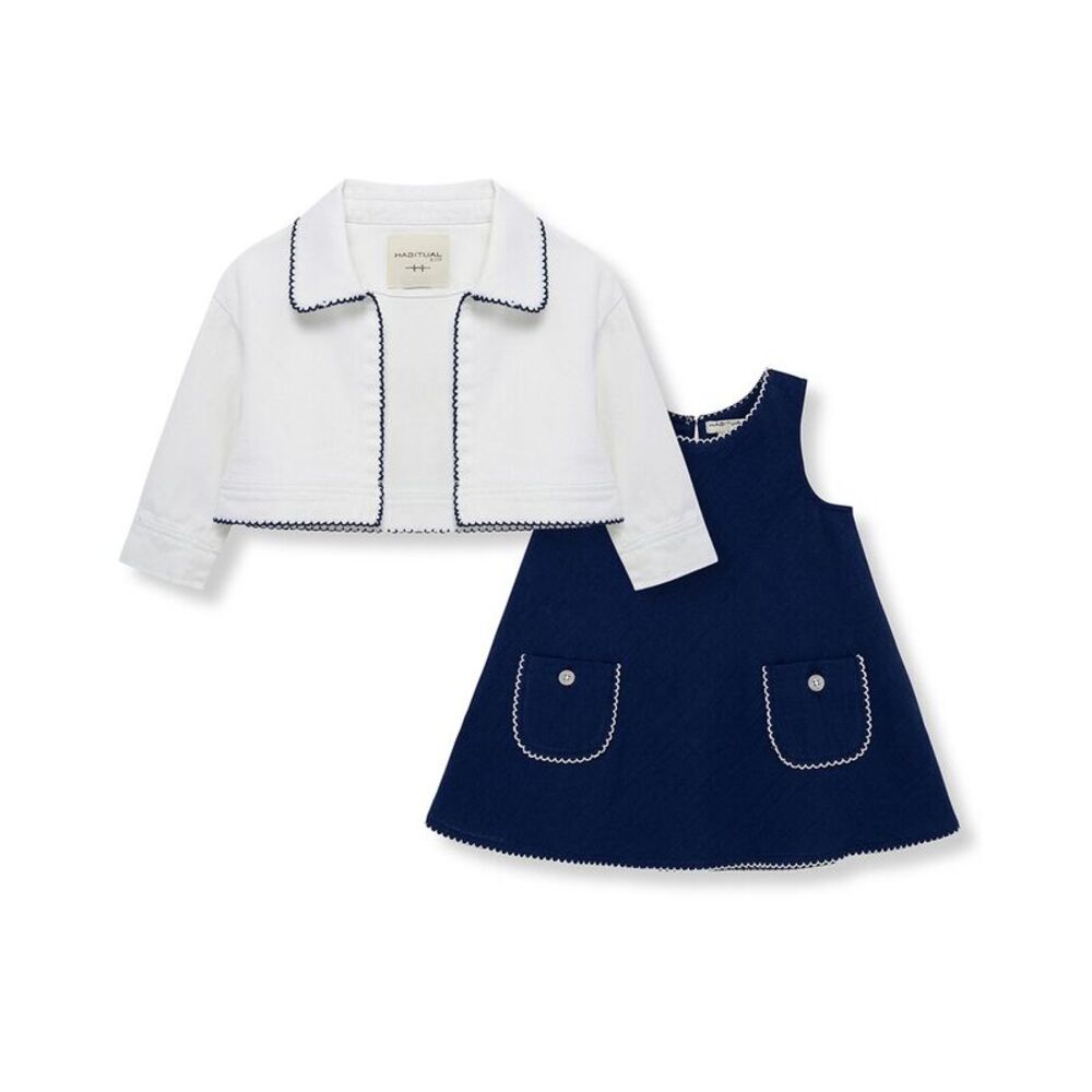 Habitual Girls 2Pc Jacket & Dress Set, White
